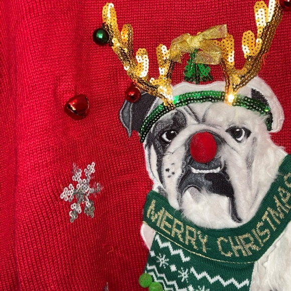 Christmas Ugly Red  Tacky Sweater with pug size 2XL for women NEW - Picture 4 of 8